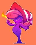 2018 biffalo blush blush_stickers clothing featureless_crotch female fire ghost hair hat headgear headwear hi_res humanoid lipstick long_hair makeup mario_bros nintendo not_furry paper_mario paper_mario:_the_thousand_year_door pink_hair purple_body shadow_siren signature simple_background smile solo spirit vivian_(mario)