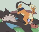 absurd_res anal anal_penetration balls bodily_fluids buizel generation_4_pokemon generation_6_pokemon genital_fluids genitals hi_res nintendo noivern penetration pokemon pokemon_(species) precum size_difference vekrott