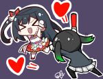  &gt;_&lt; 2girls :d absurdres arms_up black_hair black_jacket blazer bridal_garter cheering chibi chibi_only commentary_request cross-laced_clothes cross-laced_top facing_away facing_viewer flower frilled_cuffs frilled_straps frills glowstick gradient_hair green_hair hair_ornament heart highres holding_glowstick jacket long_hair long_sleeves love_live! love_live!_nijigasaki_high_school_idol_club love_u_my_friends medium_hair multicolored_hair multiple_girls nijigasaki_academy_school_uniform one_side_up oofushi_ao open_mouth outline penlight_(glowstick) plaid plaid_skirt pleated_skirt purple_background rainbow_skirt ribbon school_uniform signature skirt smile takasaki_yu thighhighs twintails two-tone_hair v-shaped_eyebrows white_outline white_skirt winter_uniform xd yuki_setsuna_(love_live!) 