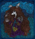 accessory anthro brown_hair burmecian clothing coat coat_of_arms colored curled_hair drawing ears_up female final_fantasy final_fantasy_ix hair hatching_(art) hi_res holding_hair hrist_chardonnay janet_k_wallace long_hair mammal purple_clothing purple_coat purple_eyes purple_topwear rodent shaded solo square_enix topwear touching_hair traditional_media_(artwork)