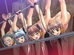  4boys 4girls ahegao arms_up ass ass_grab back bangs bare_shoulders bdsm black_eyes blue_hair blush bondage bound bound_wrists brown_eyes brown_hair clockup cum cum_dump ear_tag fucked_silly game_cg glasses grey_hair hair_ribbon hamashima_shigeo head_out_of_frame human human_toilet humiliation kurigaya_yuuna kusanagi_nobara lineup long_hair looking_at_viewer multiple_boys multiple_girls nude open_mouth pet pet_play public_use rape ribbon ryoujoku_gakuenchou ryoujoku_gakuenchou_dorei_club sex sex_station sexual_objectification shiina_riko short_hair slave slaves small_breasts standing suzuki_ikumi sweat swept_bangs tears through_wall tongue tongue_out top-down_bottom-up twintails women_livestock you_gonna_get_raped 