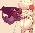  alcremie anthro areola barefoot big_breasts blush bodily_fluids breast_milking breast_play breast_suck breastfeeding breasts cream_(diicks) digital_media_(artwork) diicks duo eyes_closed feet female female/female fingers food food_creature food_hair fruit generation_4_pokemon generation_8_pokemon ghost hair hi_res lactating licking malpo_(kiss_the_carrot) milk mismagius nintendo nipple_fetish nipple_lick nipple_play nipples nude one_eye_obstructed plant pokemon pokemon_(species) pseudo_hair red_eyes shaded simple_background smile spirit sucking thick_thighs tongue tongue_out wide_hips yellow_sclera 