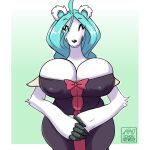 1:1 2024 anthro arm_tuft artist_logo bear big_breasts biped black_claws black_eyebrows black_nose blue_hair bow_(feature) breasts claw_fingers claws cleavage cleavage_overflow closed_smile clothed clothed_anthro clothed_female clothing clothing_bow curved_eyebrows digital_drawing_(artwork) digital_media_(artwork) dress dress_bow eisbar elbow_tuft eyebrow_through_hair eyebrows eyes_closed female front_view fur fur_tuft geometric_background glistening glistening_hair glistening_nose hair hands_together hi_res huge_breasts ichduhernz light_body light_breasts light_ears light_fur light_hair logo long_hair mammal mature_anthro mature_female monotone_body monotone_fur mouth_closed multicolored_clothing multicolored_dress outline portrait red_bow round_ears shadow simple_background skimpy smile smiling_at_viewer snout solo standing thick_thighs thin_eyebrows three-quarter_portrait translucent translucent_hair tuft two_tone_clothing two_tone_dress white_body white_breasts white_ears white_fur white_outline