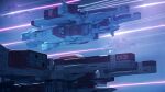  absurdres commentary dofresh english_commentary flying highres infinite_fleet laser no_humans official_art outdoors scenery space space_craft star_(sky) 
