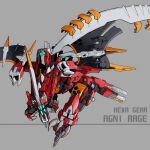  agnirage blue_eyes character_name copyright_name extra_eyes hexa_gear mecha mechanical_wings memento_vivi no_humans open_mouth science_fiction solo wings 