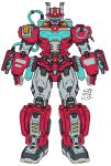  2021 autobot cable clenched_hands commentary english_commentary heatwave lextodrawstuff looking_at_viewer mecha no_humans redesign solo standing transformers transformers:_rescue_bots visor white_background 