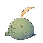  ahoge closed_eyes closed_mouth commentary_request full_body gulpin highres no_humans o3o pokemon pokemon_(creature) ruinai simple_background solo white_background 