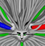  absurd_res anthro cables digital_drawing_(artwork) digital_media_(artwork) fur green_eyes hi_res male parody shodan solo system_shock varik&#039;s_unnamed_character varik_valefor white_body white_fur wire 