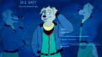  16:9 anthro bill_grey black_nose brown_body brown_fur canid canine canis character_description cigarette clothed clothing domestic_dog english_text floppy_ears fredryk_phox fully_clothed fur hand_behind_head jacket male mammal nintendo open_mouth solo star_fox star_fox_the_animated_series tan_body tan_fur text topwear video_games widescreen 
