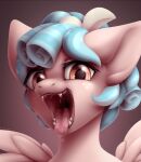  2d_animation animated bloominglynx cozy_glow_(mlp) digital_drawing_(artwork) digital_media_(artwork) equid equine female friendship_is_magic hasbro horse low_res mammal mouth_shot my_little_pony open_mouth pegasus pony portrait shaded short_playtime teeth tongue wings 