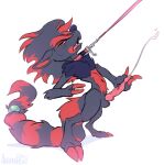  animancer asphyxiation choking collar jizzing leash male nintendo pedro pok&eacute;mon pok&eacute;mon_(species) video_games zoroark 