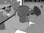  2021 absurd_res ambiguous_gender balls big_balls big_penis bodily_fluids canid canine crownedvictory cutaway domestic_cat duo erection felid feline felis foot_fetish foot_lick foot_play fox genitals greyscale hi_res hindpaw hybrid kinktober licking licking_another licking_partner lion male male/ambiguous mammal monochrome pantherine pawpads paws penis sage_(thyme) saliva size_difference smile stippling tagme tailskemon tongue tongue_out 