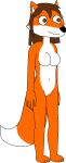  alpha_channel animal_school_of_education anthro breasts brown_eyes brown_hair canid canine dipstick_tail featureless_breasts featureless_crotch female fox fur hair joey_nigro joey_nigro_games mammal markings miss_fox_(animal_school_of_education) nude orange_body orange_fur solo tail_markings white_body white_fur 