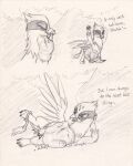  abdominal_bulge avian beak bird_feet black_and_white doesnotexist duo english_text equid equine feathered_wings feathers female female_pred female_prey feral feral_pred feral_prey friendship_is_magic fur greta_(mlp) gryphon hasbro hi_res mammal masturbation monochrome my_little_pony mythological_avian mythology neck_bulge oral_vore paws pegasus rainbow_dash_(mlp) same_size_vore tail_tuft talons text tuft vore wings 