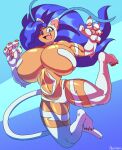  2020 4_toes 5_fingers angstrom animal_humanoid big_breasts blue_eyes blue_hair breasts capcom cat_humanoid darkstalkers feet felicia_(darkstalkers) felid felid_humanoid feline feline_humanoid female fingers hair hi_res huge_breasts humanoid mammal mammal_humanoid open_mouth solo toes video_games 