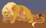  blonde_mane braided_fur braided_hair braided_mane claws_out cradling_another disney duo facial_scar felid female feral from_front_position hair hi_res kiara kiara_(the_lion_king) lion lying lynxbrush male male/female male_holding_female mammal mane mane_hair missionary_position on_back panthera pantherine romantic romantic_couple scar scars_all_over sex shoulder_scar simbas_pride suggestive tahnari_(codaleo) the_lion_king the_lion_king_(original_character) 