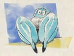  4:3 anthro big_breasts blue_body blue_fur bottomwear breasts cartoon_network clothed clothing colored curvy_figure domestic_cat felid feline felis female fur hi_res high_heels looking_at_viewer mammal mature_anthro mature_female nicole_watterson panties shirt signature skirt solo the_amazing_world_of_gumball thick_thighs topwear underwear upskirt voluptuous wolftang 
