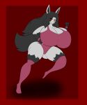  5:6 absurd_res anthro big_breasts big_butt bikini boots breasts butt cleavage clothed clothing female footwear hi_res huge_breasts hyper hyper_breasts legwear marisol_(sturk-fontaine) mightyena nintendo pok&eacute;mon pok&eacute;mon_(species) solo swimwear thigh_boots thigh_highs ultrazeta120 video_games 