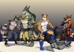  abs anthro axel_zeeland ball_squeeze ballbusting barefoot boots canid canine canis clothing cock_and_ball_torture donovan_ferraro dragon feet felid fight fighting_ring footwear fox genital_torture gloves group half_naked handwear juniorjosi male male/male mammal muscular pain pantherine paws pecs referee speedo stomping swimwear teamwork tiger wolf wrestler wrestling 
