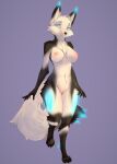  anthro areola bdmon black_body black_fur black_nose blue_ear_tips blue_eyes blue_tail_tip breasts canid canine canis chest_tuft digital_media_(artwork) eyelashes female fingers fox fur genitals glowing glowing_body glowing_eyes glowing_fur hi_res hybrid looking_at_viewer mammal nipples nude one_leg_up pink_areola pink_nipples pink_pussy pose pussy rachel_firestorm_(fironmaplez) raised_leg simple_background smile solo tuft white_body white_fur wolf 