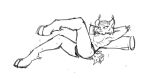  animated anthro black_kek breasts feet felid feline female foot_focus hi_res legs_up lynx mammal short_playtime 