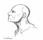  animated bald black_and_white canid canine fangs hairless human human_to_humanoid humanoid lemonlycan male mammal monochrome short_playtime sketch snarling solo species_transformation straining teeth_bared transformation were werecanid werecanine werewolf 