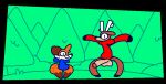  animated anthro balls bouncing bouncing_balls bouncing_butt butt cain_(superiorfoxdafox) canid canine cervid clothed clothing duo fox genitals male mammal penis short_playtime superiorfox_(superiorfoxdafox) superiorfoxdafox 