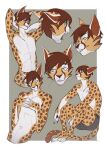  2020 anthro brown_hair clothed clothing digital_media_(artwork) eyebrows eyelashes felid feline fur green_eyes hair male mammal nude okithau open_mouth spots spotted_body spotted_fur teeth tongue 