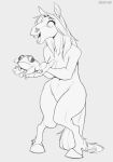  2021 5_fingers ambiguous_gender amphibian anthro breasts digital_media_(artwork) duo equid equine eyebrows eyelashes female fingers frog hair hi_res hooves horse mammal nude open_mouth smile teeth tongue zazush-una 