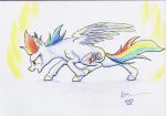  cutie_mark doesnotexist equid equine feathered_wings feathers feral friendship_is_magic hair hasbro hooves mammal mane multicolored_hair my_little_pony pegasus quadruped rainbow_dash_(mlp) rainbow_hair red_eyes running solo spread_wings wings 