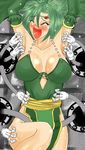  breasts cleavage final_fantasy final_fantasy_iv green_hair large_breasts leg_up legs rydia thighs tickle_torture tickling 