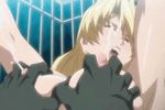  animated animated_gif blonde_hair breast_grab breasts closed_eyes earrings gloves grabbing jewelry lactation large_breasts lowres pov sara_scorpion sex solo_focus uchuu_kaizoku_sara 