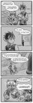  &lt;3 4koma ambiguous_gender anthro beltrax_kagayaki bow_tie bowl clothing comic container cupboard domestic_cat door duo english_text felid feline felis food greyscale hi_res honey_(food) human jar laurence_(tetsushi) male mammal monochrome no_pupils open_mouth reed_(tetsushi) shocked slightly_chubby tetsushi text topwear ursid vest 