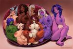  anthro big_breasts blizzard_entertainment breasts elf female gimmemysmokes gnome gynomorph humanoid intersex mammal night_elf nipple_piercing nipples oral_vore pandaren piercing red_pandaren ursid video_games vore warcraft 