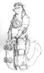  2002 anthro biped bottomwear circles_(comic) claws clock clothed clothing elbow_pads elbow_tuft eyewear eyewear_on_head fluffy fluffy_tail footwear front_view full-length_portrait fully_clothed goggles goggles_on_head greyscale handpaw head_tuft holding_skateboard k-9 kangaroo knee_pads long_ears long_tail looking_aside macropod male mammal marsupial martin_miller mephitid monochrome neck_tuft pants paws portrait pose shirt shoes skateboard sketch skunk solo taylor_dooley topwear traditional_media_(artwork) tuft watch wristwatch 