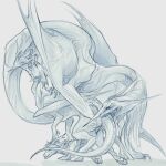  1:1 aku_(artist) anal anthro dragon feral grey_background group group_sex hexdragon hi_res horn oral r&#039;hael sex simple_background threesome wings 
