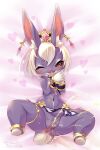 &lt;3 2021 alotie amber_eyes anklet anthro anus bedding bedding_background blush bodily_fluids bottomwear bracelet caravan_stories choker clothing cotora female fur gem genital_fluids genitals hair headdress hi_res high-angle_view inner_ear_fluff jewelry kemono lagomorph legband leporid loincloth looking_at_viewer mammal navel necklace one_eye_closed open_mouth peeing purple_body purple_fur pussy rabbit signature solo spread_legs spreading tuft urine urine_stream watersports white_body white_fur white_hair 