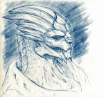  alien bust_portrait eyes_closed male mass_effect nude portrait solo teeth turian unrealien1 video_games virginwhore 