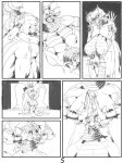  3:4 anthro bear_hug biceps big_breasts bikini bone_breaking breast_squish breasts breasts_frottage ceremony clothing comic crush crushing_hug death digital_media_(artwork) dragon duo execution eye_contact eye_popping female female/female gore hi_res horn idol jewelry lonewolf_(343) looking_at_another monochrome muscular muscular_anthro muscular_female no_dialogue nude scalie sketch skull_crushing snuff spine_snapping squish swimwear temple violence wrestling 