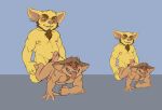  2016 4_fingers anthro anthro_on_anthro arm_tuft belly biceps big_pecs blonde_eyebrows blue_background blush blush_lines bristol brown_body brown_ears brown_eyebrows brown_face brown_fur brown_pubes butt cheek_tuft chin_tuft chua claws colored deltoids digital_drawing_(artwork) digital_media_(artwork) duo ear_piercing ear_ring ear_tuft ears_aside elbow_tufts erection eyebrows facial_tuft fan_character fingers flat_colors from_behind_position full-length_portrait fur gabe_(carpe_mortem) genitals glans grey_background hand_on_ground head_tuft hi_res hot_dogging humanoid_genitalia humanoid_hands humanoid_penis imminent_anal interspecies kneeling league_of_legends looking_down_at_partner male male/male male_anthro mammal musclegut muscular muscular_anthro muscular_male nipples nude_anthro nude_male open_mouth open_smile orange_eyes pecs penis piercing pink_glans pink_inner_ear pink_nipples pink_nose pink_penis pink_tongue portrait riot_games sex simple_background smile tan_arms tan_belly tan_body tan_butt tan_chest tan_face tan_feet tan_fingers tan_fur tan_hands tan_inner_ear tan_legs three-quarter_view tongue toony triceps tuft two_tone_face video_games wheelbarrow_position white_claws wildstar yellow_arms yellow_beard yellow_body yellow_chest yellow_ears yellow_face yellow_fingers yellow_fur yellow_hands yellow_legs yellow_neck yordle ziggs_(lol) 