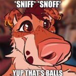  1:1 anthro catahoula close-up dialogue ear_piercing ear_ring english_text extreme_close-up female hair meme mxxnkiddo piercing solo sweetapple_(mxxnkiddo) text tongue tongue_out 