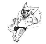  2017 3_toes 4_fingers anthro arm_hair bed belly_tuft big_nose big_quads body_hair bristol cheek_tuft chest_hair chin_tuft clothed clothing digital_media_(artwork) ear_tuft erection eyebrows facial_hair facial_tuft fan_character feet fingers full-length_portrait furniture genitals glans goatee hand_on_penis head_tuft humanoid_genitalia humanoid_hands humanoid_penis league_of_legends leg_hair looking_aside lying magnus_(bristol) male mammal masturbation monochrome motion_lines musclegut mustache navel nipples on_back on_bed partially_clothed partially_clothed_anthro partially_clothed_male penile penile_masturbation penis pillow plantigrade poking_out portrait pubes riot_games serratus simple_background sketch thick_eyebrows three-quarter_view toes topless topless_anthro topless_male tuft vein veiny_penis video_games white_background yordle 