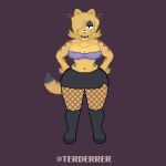  1:1 anthro boots clothing crop_top digital_media_(artwork) domestic_cat felid feline felis female fishnet fishnet_legwear footwear garfield_(series) garfield_the_cat goth gothfield hair hair_over_eye hands_on_hips legwear looking_at_viewer mammal midriff one_eye_obstructed pixel_(artwork) shirt simple_background solo terderrer topwear 