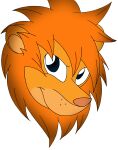  2015 alpha_channel black_eyes determined digital_drawing_(artwork) digital_media_(artwork) felid fur hair headshot_portrait hi_res lion male mammal mane matt_(scratch21) orange_hair orange_mane pantherine portrait scratch21 simple_background solo transparent_background xaiirken yellow_body yellow_fur 