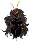  2021 alien animal_humanoid big_breasts black_hair bodysuit bracelet breasts clothing crown ear_piercing ear_ring eyewear female fin fish fish_humanoid glasses glistening glistening_clothing grin hair her_imperious_condescension hi_res homestuck horn humanoid jewelry long_hair marine marine_humanoid mature_female mhdrawin ms_paint_adventures nails necklace piercing portrait ring sharp_nails sharp_teeth silhouette simple_background skinsuit smile solo teeth thick_thighs three-quarter_portrait tiara tight_clothing troll_(homestuck) webcomic white_background 
