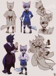  alternate_species anthro beverage black_butler bridal_carry cane canid canine canis carrying ciel_phantomhive clothing container cup domestic_cat duo eye_patch eyewear felid feline felis hi_res male mammal pouring_tea sebastian_michaelis suit tea tea_cup uzucake wolf 