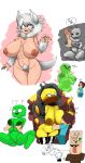  anthro arthropod big_breasts blaze_(minecraft) breast_grab breast_play breast_suck breasts creeper dialogue disembodied_penis duo female genitals hand_on_breast hi_res horse_(minecraft) human humanoid insect male mammal microsoft minecraft mojang multiple_images neiliousdyson penis pubes pussy sex silverfish simple_background slime_(minecraft) solo steve_(minecraft) sucking titfuck video_games villager_(minecraft) wolf_(minecraft) xbox_game_studios 