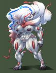  abs anthro big_breasts breasts female genitals hair hi_res hisuian_zoroark muscular muscular_female nintendo nude pok&eacute;mon pok&eacute;mon_(species) pokemon_legends_arceus pussy solo thebigbadwolf01 video_games white_hair 