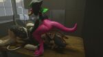  16:9 3d_(artwork) anthro besuru claws clothed clothing cookie cunnilingus digital_media_(artwork) draco_the_green duo facesitting female food furniture harness hi_res hoodie kitchen kobold licking male male/female oral pink_body sex table tongue tongue_out topwear vaginal widescreen 