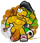  abs anthro big_penis blush bob-omb bodily_fluids clothing cum footwear genital_fluids genitals goomba group hexdisciple hi_res huge_penis humanoid_genitalia humanoid_penis hyper hyper_genitalia hyper_penis jockstrap koopa koopa_the_quick koopa_troopa male mario_bros muscular muscular_male nintendo pecs penis running scalie screencap screencap_background shoes smile underwear video_games whistle_(object) 